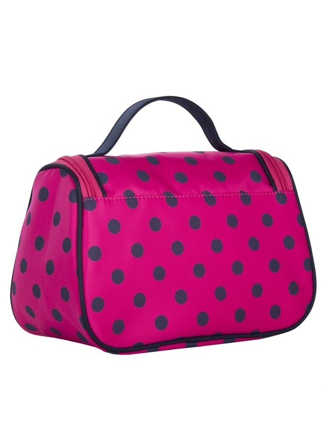 Yeiotsy Travel Cosmetic Bag Cute, Polka Dots Makeup Bag for Girls Travel Toiletry Organizer (Rose Red) - Image 5
