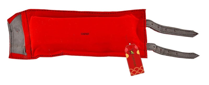 UAPAN 4 line Ankle Bells Velvet Pad for Classical Bharatanatyam Kathak Dance with Adjustable Strap(Red) - Image 4