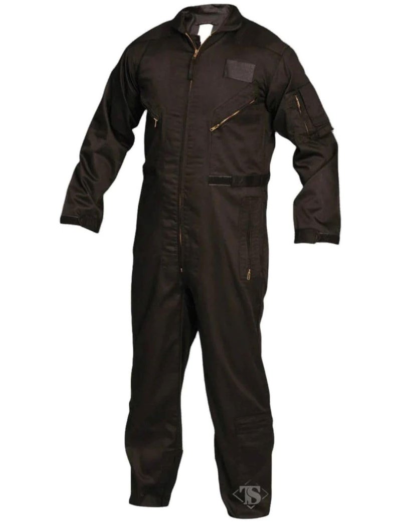 Tru-Spec 27-P Basic Flight Suit for Men - Durable Outerwear, Comfortable Design, Ideal for Aviation and Outdoor Activities, Black - Medium Long - Image 1
