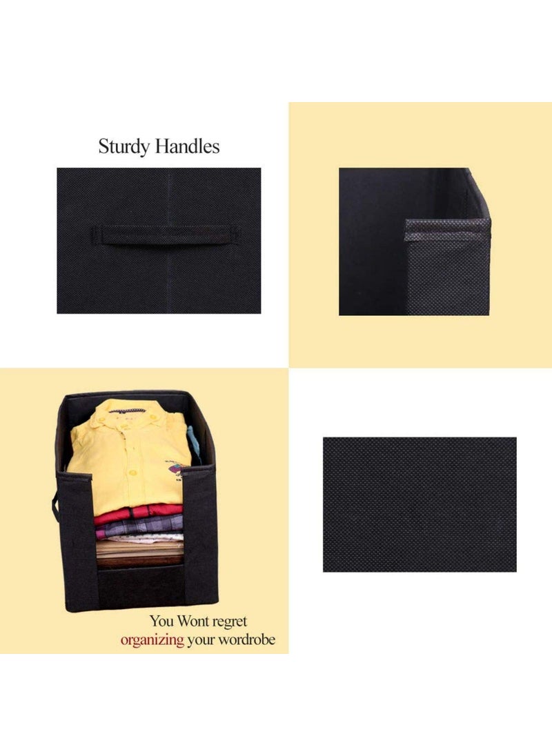 ShubhKraft Shubhkraft Garment Cover Cloth OrganizerWardrobe Organizer for Shirts TShirts Jeans AntiWrinkle Closet Drawer Rack Storage Travel Closet OrganizerClothes Organiser Pack Of 8 Black  - Image 5