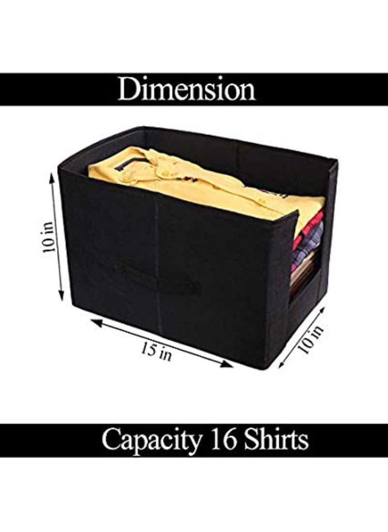ShubhKraft Shubhkraft Garment Cover Cloth OrganizerWardrobe Organizer for Shirts TShirts Jeans AntiWrinkle Closet Drawer Rack Storage Travel Closet OrganizerClothes Organiser Pack Of 8 Black  - Image 4