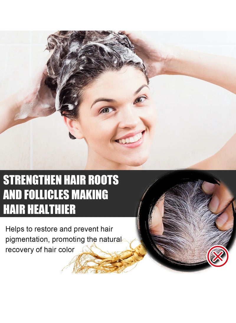 OUHOE Darkening Hair Soap, Gray Hair Reverse Bar, Nourish Repairing White Grey Hairs Treatment Shampoo Bar, Organic And Safe Gray Hair Coverage Soap Bar Blackening Beard Eyebrows Deep Cleansing - Image 3