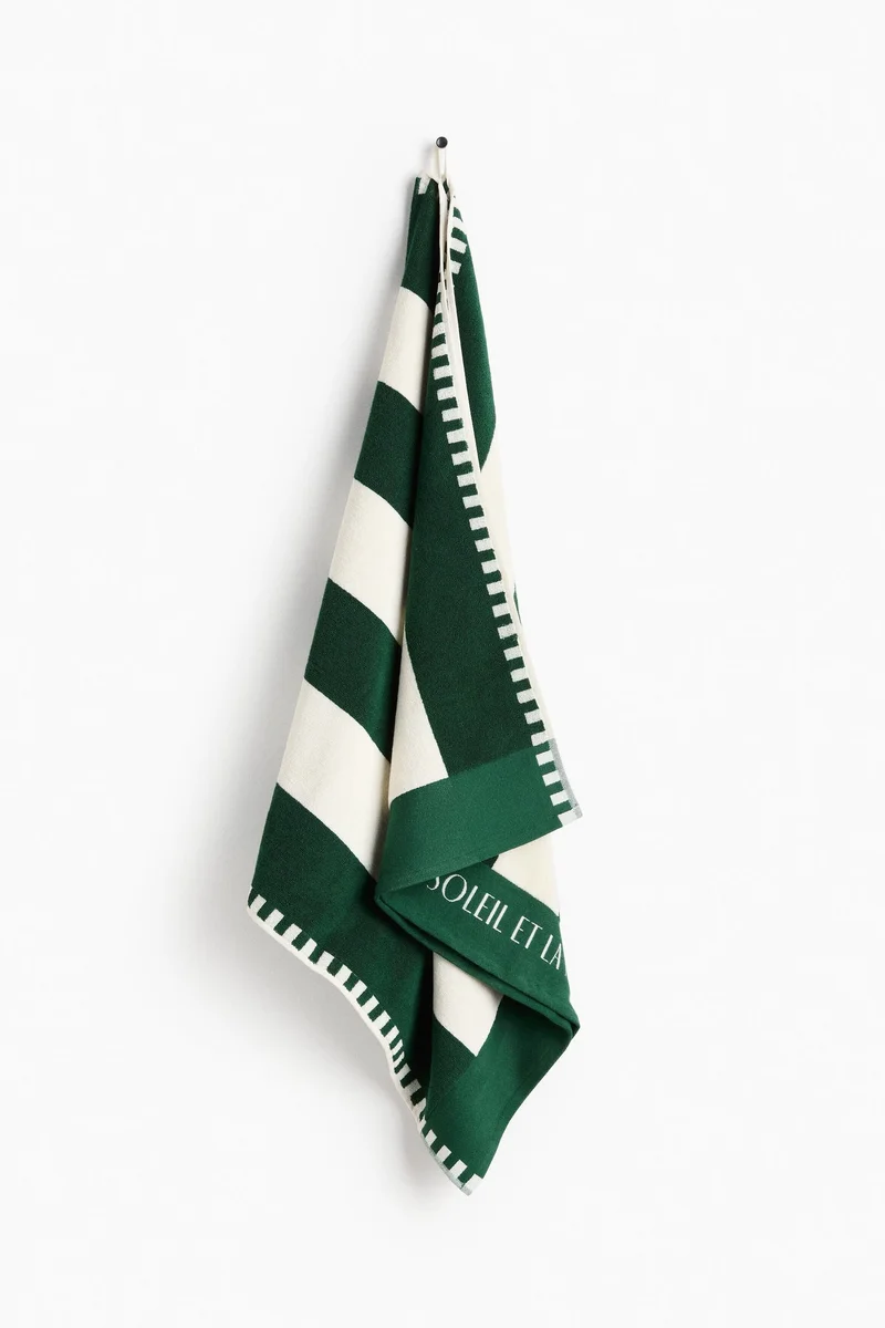 H&M Striped cotton beach towel