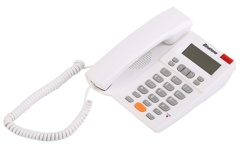 Binatone Concept 700 Corded Landline Phone with Clip & Digital Speaker Phone,LCD Display,2 Direct Memory,Ringer LED,Adjustable Ringer Volume,Caller Display,Mute Function,Desk/Wall Mountable- White - Image 3