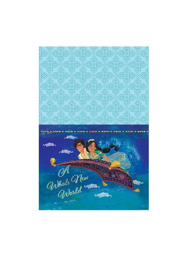 Amscan "Disney Aladdin" Blue Paper Party Table Cover, 54" X 96" - Image 1