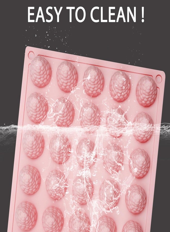 Fchil 3D Silicone Mini Raspberry Molds, 35-Cavity Raspberry Baking Tray for Chocolate Candy Jello Cookie Cake Decorating, 9.41 x 6.81 x 1.02 inches - Image 3