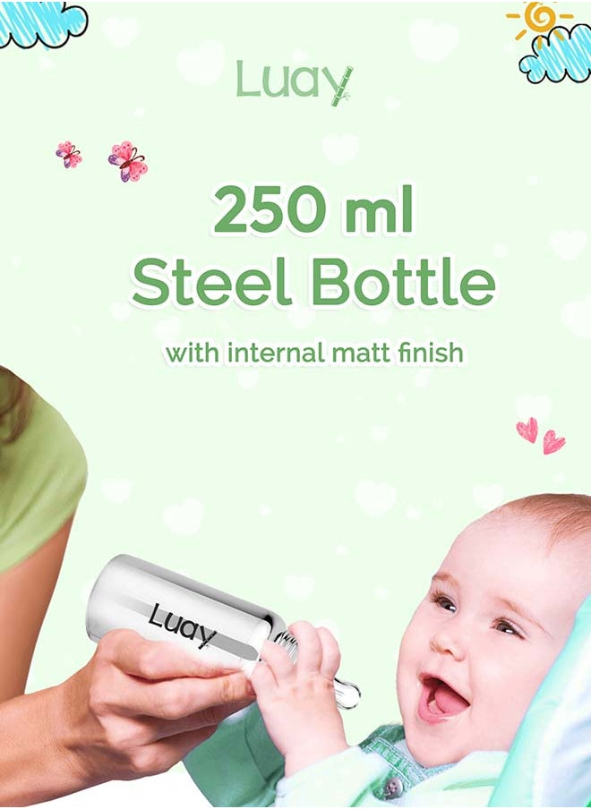 LUAY Premium Gift Box Set with The Baby Romper, Baby Feeding Bottle and Teddy Bear Best Hamper for Babies  - Image 4