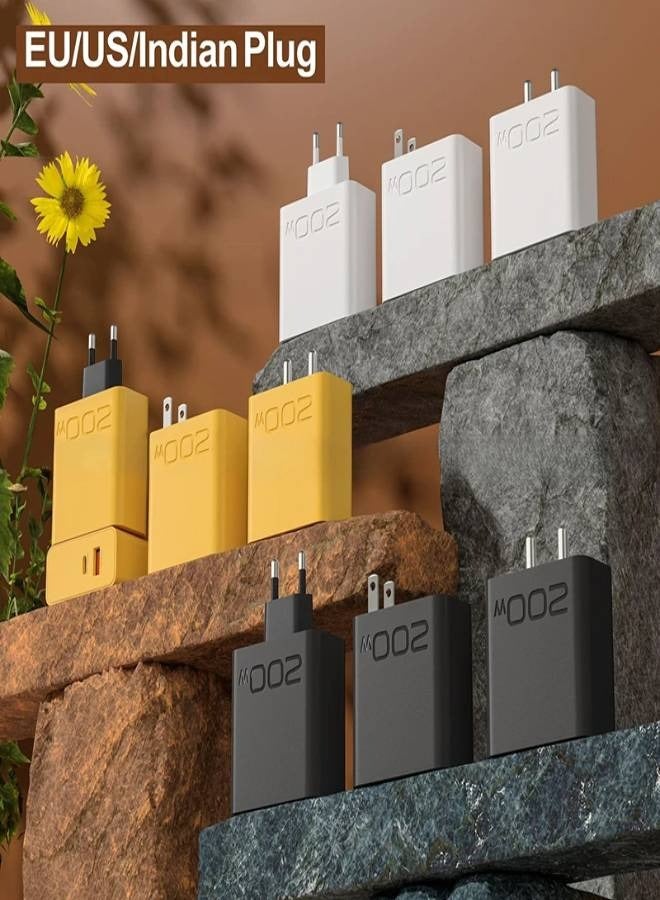 Loquat 200W Super Fast Charger PD + USB Fast Charging Adapter for iPhone, Samsung, Huawei  Type-C Devices High-Speed Mobile Phone Power Adapter  - Image 5