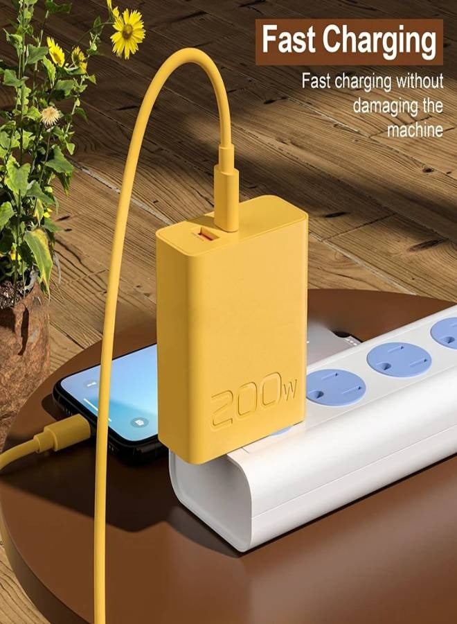 Loquat 200W Super Fast Charger PD + USB Fast Charging Adapter for iPhone, Samsung, Huawei  Type-C Devices High-Speed Mobile Phone Power Adapter  - Image 3