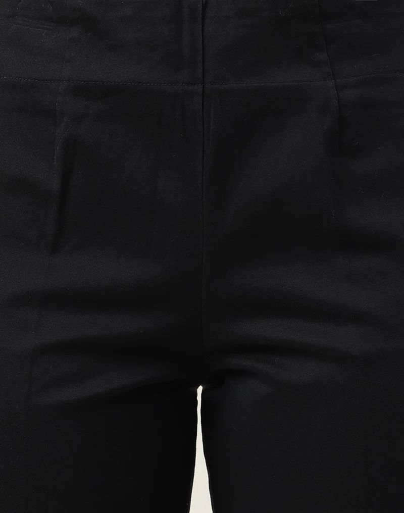 Fabindia  Black Cotton Blend Full Length Pant Formal for Women | Best Price UAE