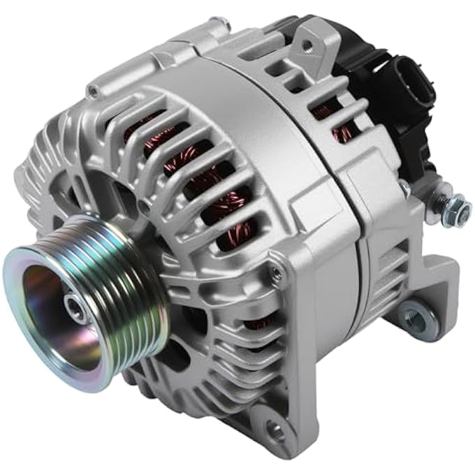 Autodevil 11256 Alternator Fit for 2008-2019 Frontier, 2008-2015 Titan, 2008-2012 Pathfinder, 2007-2015 Armada, 07-15 Xterra, 08-10 QX56, 09-12 Equator, 4.0L 5.6L, 130Amp 12V Alternator OE 11256N - Image 1