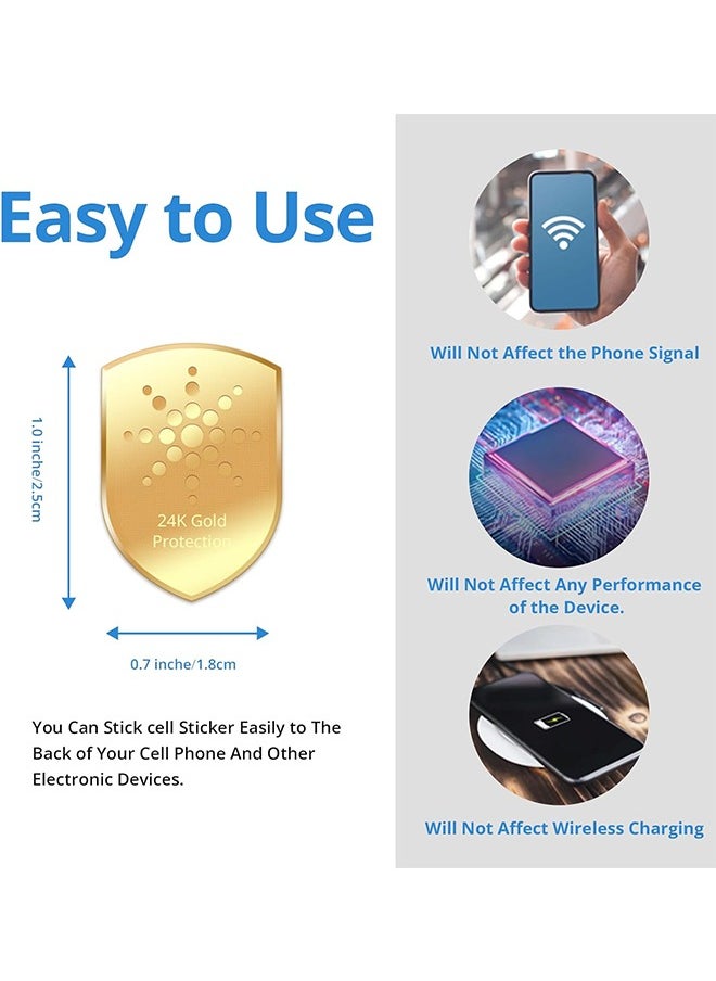 اتش واي مانع حماية EMF للهاتف الخليوي ، ملصق درع الإشعاع المضاد للإشعاع 5G 6 قطع ، معادلات الإشعاع لجهاز iPhone iPad ، مانع EMF لجميع الإلكترونيات ، للجوال ، الكمبيوتر ، الراديو ، الكمبيوتر المحمول ، الكمبيوت  - Image 2