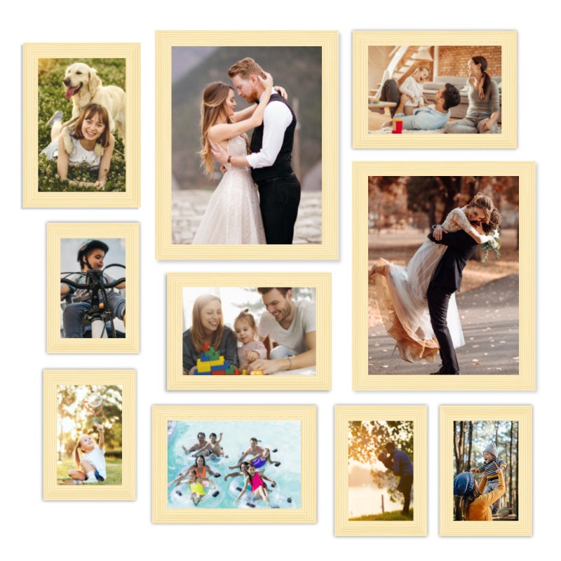 4x6 Picture Frame Set 5pcs Black: High-quality Eco-friendly Plastic - High Permeable Plexiglass Photo Frame for Home Wall Gallery Tabletop Display - Image 1