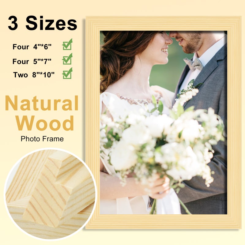4x6 Picture Frame Set 5pcs Black: High-quality Eco-friendly Plastic - High Permeable Plexiglass Photo Frame for Home Wall Gallery Tabletop Display - Image 2