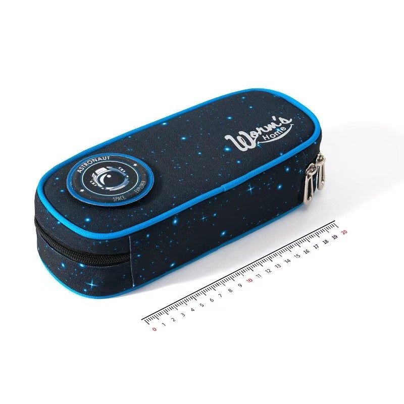Kids Pencil Case Space Design 6-12 Years, School Supplies for Kids Large Capacity Lightweight Easy-to-Clean Stationery  Bag