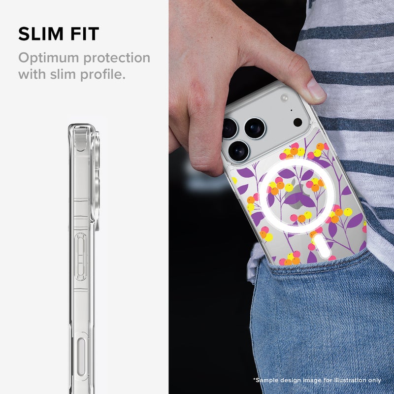 Stylizedd Classic Clear MagSafe Case for iPhone 17 Pro , Hybrid Soft Case Flexible Edges Anti Drop TPU PC Gel Thin Transparent Cover [ Designed for iPhone 17 Pro ] - Freedom Full Print - Image 4