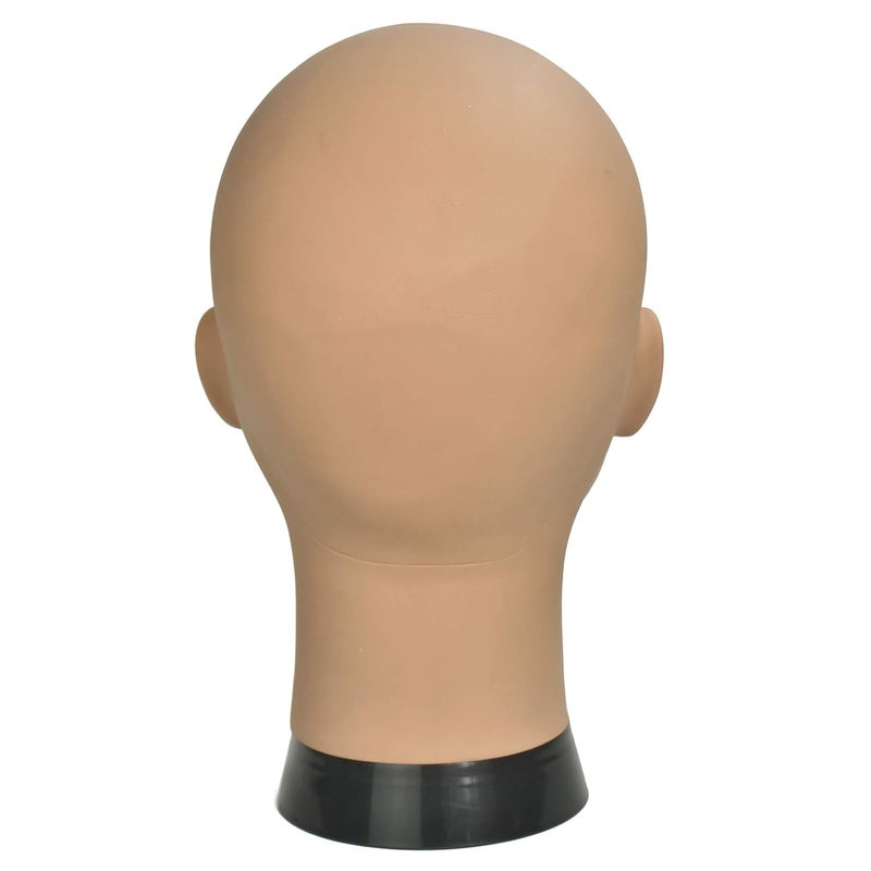 Ba Sha Afro Cosmetology Mannequin Head Bald Manikin head for Wigs Making Wig Display Hat Display Glasses Display with Free Clamp - Image 3