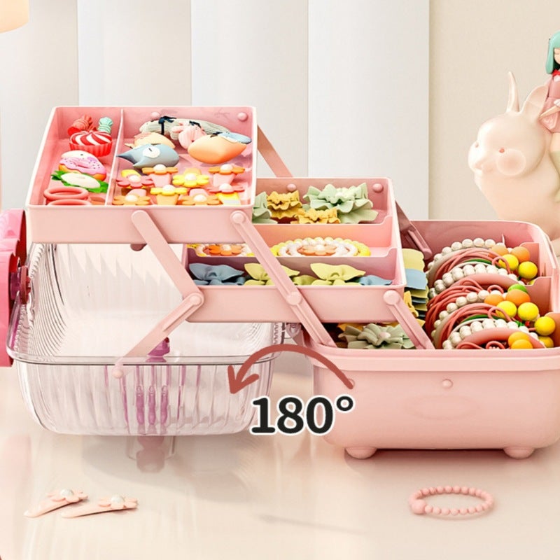 Cartoon Storage Box 1L Foldable Organizer for Desk Home Office - Medium Size Cute Pattern Box for Headphones, Wires, Toys - Image 3