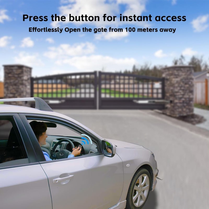 JUJIANG Store Gate Opener Remote Control Transmitter for Automatic Gate Opener Hardware Control Remote Security Gate Controller with Keychain Electric Rolling Driveway Gate Opener Closer Security Kit Remote - Image 2