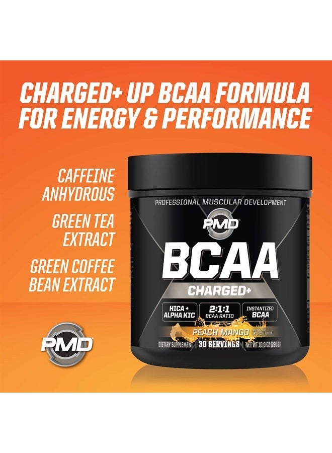 PMD Sports BCAA Charged Delicious Amino Acid Drink Mix for Performance and Recovery - Increase Muscle Function for Workout and Daily Energy - Peach Mango (30 Servings) - Image 4