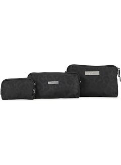 JuJuBe JuJuBe Be Set Pouches for Organization, Pretty Travel Toiletry Bag Set for Women, Stylish Party Clutch, Makeup Pouch Bag, Wristlet or Handbag, Diaper Bag Organization Pouches, Black Catwalk 