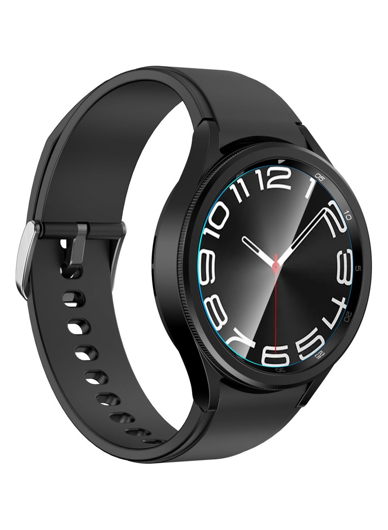 Zikra 2 Pack Case and Screen Protector for Samsung Galaxy Watch 6 Classic 43mm, Auto-alignment Installation Kit Accessories, Compatible with Galaxy Watch6 Classic 43mm - Image 1