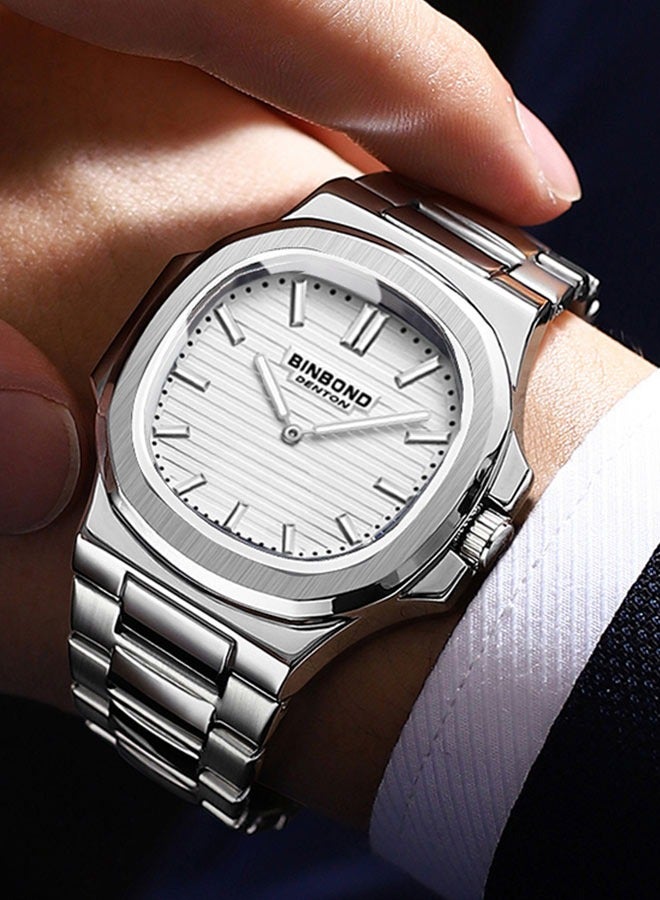 BINBOND Watches for Men Quartz Watch Waterproof Date Male Clock Stainless Steel Business Mens Quartz Watches - Image 5