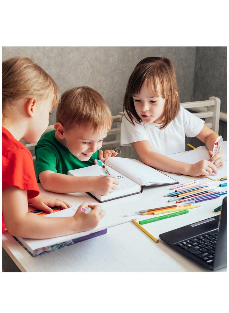 Zikra 6Pcs DIY Cute Animals Press Type Decorative Pen, Ally-Pocket Tape Pen, DIY Lace Decoration Tape Pen, Creative Cartoon Pattern Decorative Tape, Cute Scrapbooking Diary Decorative Correction Tapes - Image 5