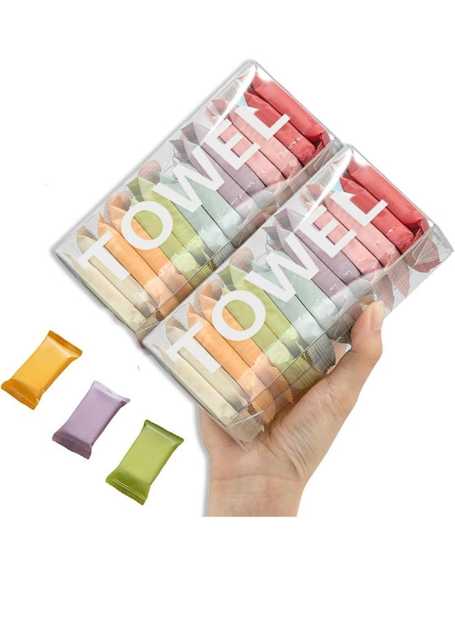 Magic Facial Towelettes Large Size (28-piece set): Ultra-soft, quick-drying cotton towels with a touch of water - Smart portable design saves space in your bag and gives you luxury hotel quality anywhere - Ideal for sensitive skin and makeup removal. - Image 1