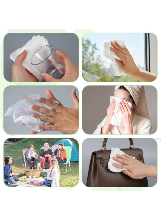 Magic Facial Towelettes Large Size (28-piece set): Ultra-soft, quick-drying cotton towels with a touch of water - Smart portable design saves space in your bag and gives you luxury hotel quality anywhere - Ideal for sensitive skin and makeup removal. - Image 3