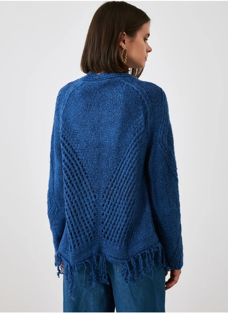 trendyol Tasseled Cardigan
