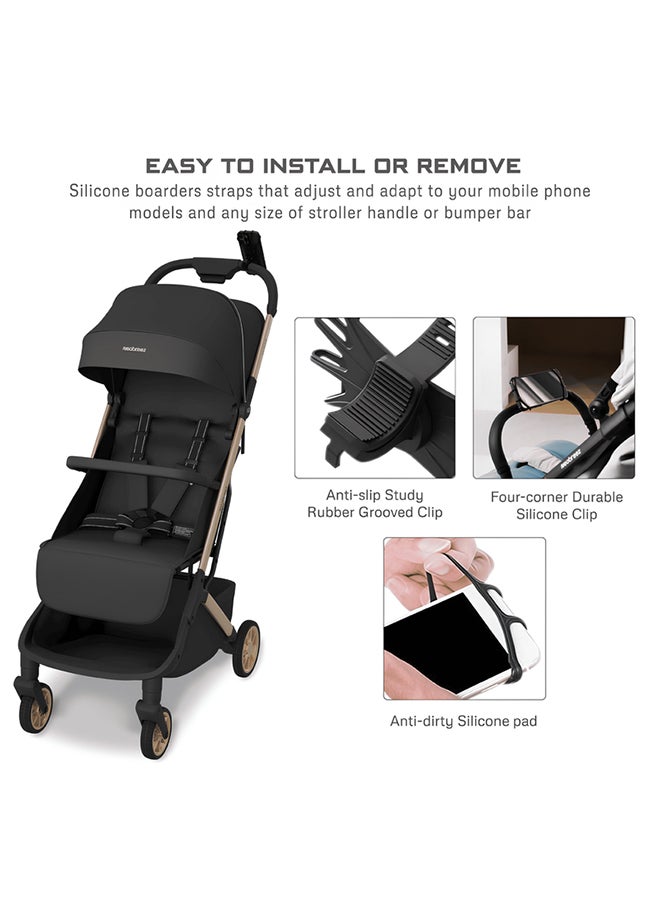 neobreez 360° Rotating Silicone Mobile Phone Holder|Universal Stroller Phone Holder |Anti-Shake Mount for Bike,  Bicycle, Motorcycle, Stroller, Pram, Pushchair, Buggy And Shopping Cart|Compatible with iPhone  - Image 4
