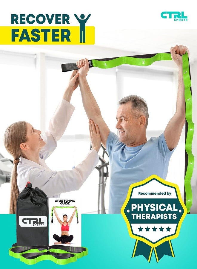 CTRL SPORTS Stretching Strap with Loops - Non Elastic Stretch Band for Physical Therapy, Yoga Strap for Stretching Equipment, Stretch Bands for Exercise and Flexibility - Fascia, Hamstring & Leg Stretcher Belt - Image 5