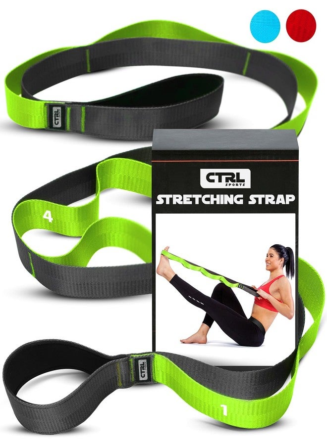 CTRL SPORTS Stretching Strap with Loops - Non Elastic Stretch Band for Physical Therapy, Yoga Strap for Stretching Equipment, Stretch Bands for Exercise and Flexibility - Fascia, Hamstring & Leg Stretcher Belt - Image 1