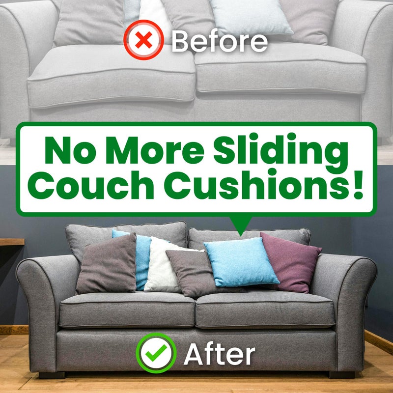 ECOHomes Heavy Duty Strips for Couch Cushions 4 Inch x 6.5 FT Keep Sofa Cushions from Sliding - Adhesive Hook and Loop Tape Roll to Prevent Sliding Couch Cushion, Outdoor Non Slip Furniture Grip Black - Image 4