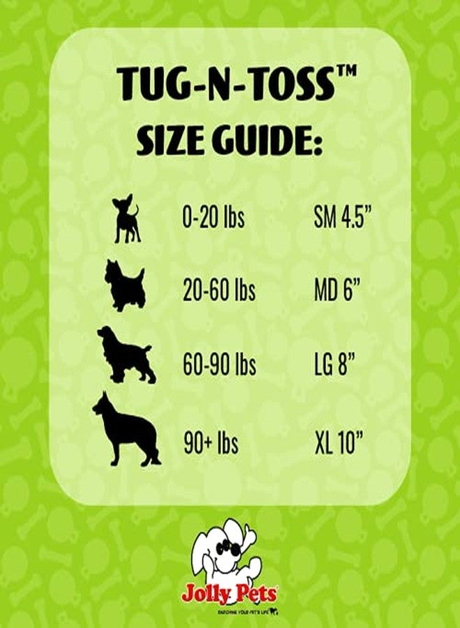 Jolly Pets Tug-n-Toss Heavy Duty Dog Toy Ball with Handle, 6 Inches/Medium, Purple - Image 3