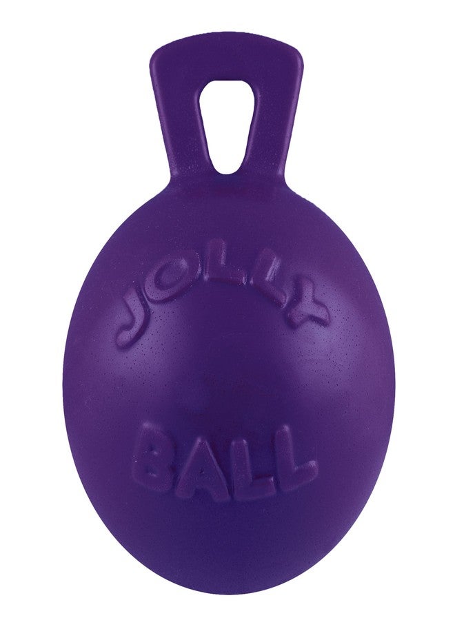 Jolly Pets Tug-n-Toss Heavy Duty Dog Toy Ball with Handle, 6 Inches/Medium, Purple - Image 1