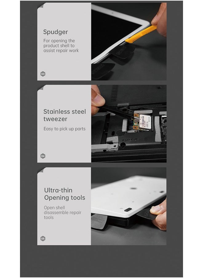 JAKEMY - 145 in 1 Jakemy JM-8183 Precision Screwdriver Set Magnetic Replaceable Bits Sockets Spudger Opening Tool Tweezer for Smartphones PC Electronics - Image 1