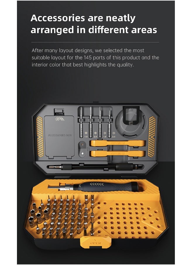 JAKEMY - 145 in 1 Jakemy JM-8183 Precision Screwdriver Set Magnetic Replaceable Bits Sockets Spudger Opening Tool Tweezer for Smartphones PC Electronics - Image 1