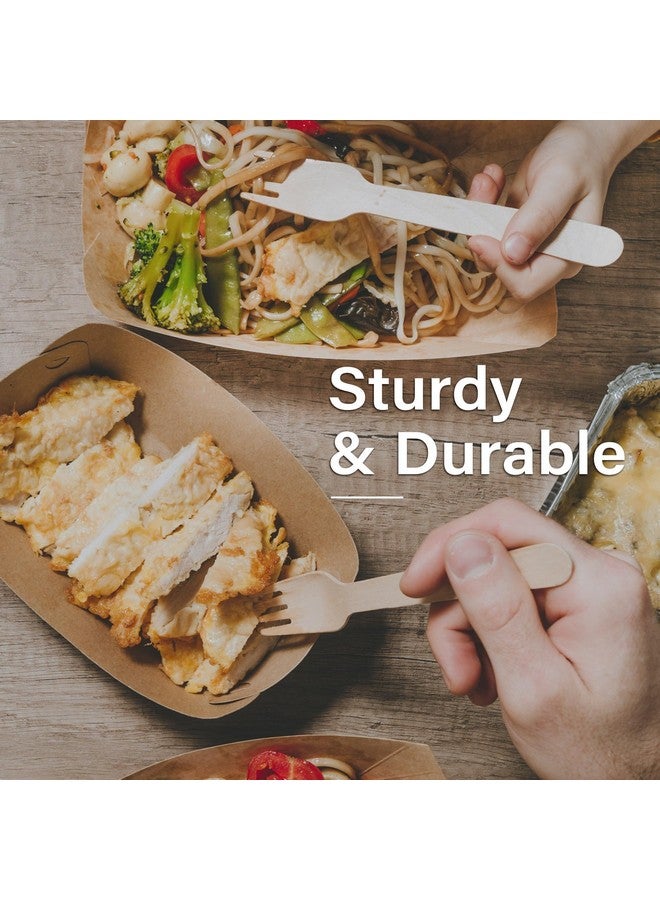 لوتفانسي شوك لوتفانس للاستخدام مرة واحدة، 100 شوكة خشبية، قابلة للتحلل الحيوي، 6.2 بوصة، شوكة صديقة للبيئة، رائعة للتخييم والنزهات والعشاء ومستلزمات الحفلات - Image 4