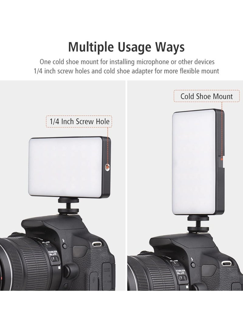 Excefore W140RGB Portable Video Light, Dimmable Rechargeable Photography Fill Light, High Brightness High CRI LED Camera Light For Vlog Live Streaming Video Conference, (1pc, W140RGB Single Light Plus Clip) - Image 2