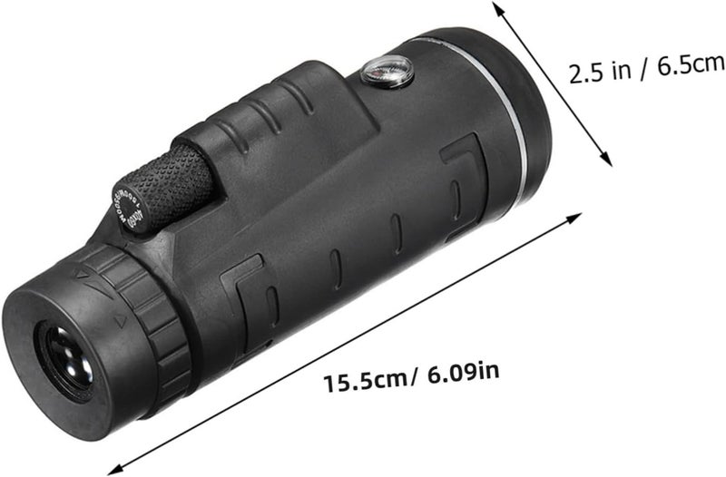 Lurrose 1Set High Definition Monocular Telescope for Bird Watching Camping Hiking Durable Material Easy to Use Phone Adapter Included Outdoor HD Telescope for Wildlife - Image 2