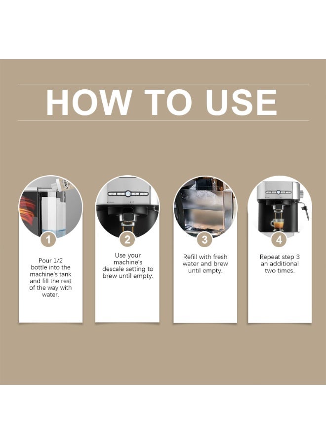 Coffee machine descaler Descaler For Kettles, Air Fryers, Coffee Machines, And Ovens, Powerful Formula Removes Tough Dirt And Grease 100ml - Image 4