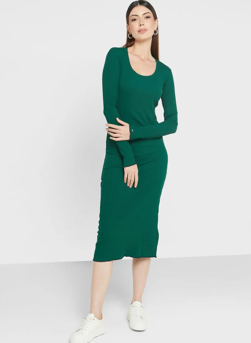 TOMMY HILFIGER Ribbed Bodycon Dress
