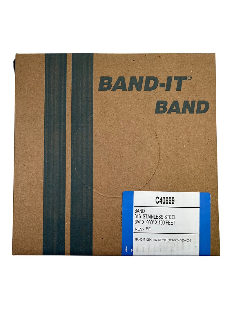 BAND-IT C40699 316 Stainless Steel Uncoated Band, 3/4" Width X 0.030" Thick, 100 Feet Roll - Image 4