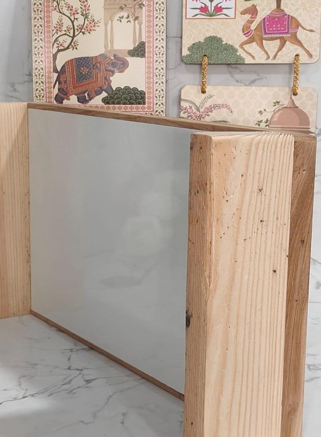 SUNBIRD Wooden Pooja Chowki for Home, Wooden Temple Small, DIY for All Purpose Puja, Home Temple Devghar, Puja Stand for God Idols, Office, Shop (ONE Piece Pooja Chowki) - Image 5