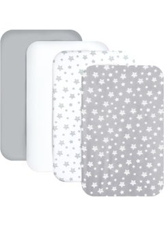 Moonsea Moonsea Mini Portable Crib Sheets 4 Pack for Boys or Girls (38" X 24")  - Image 1
