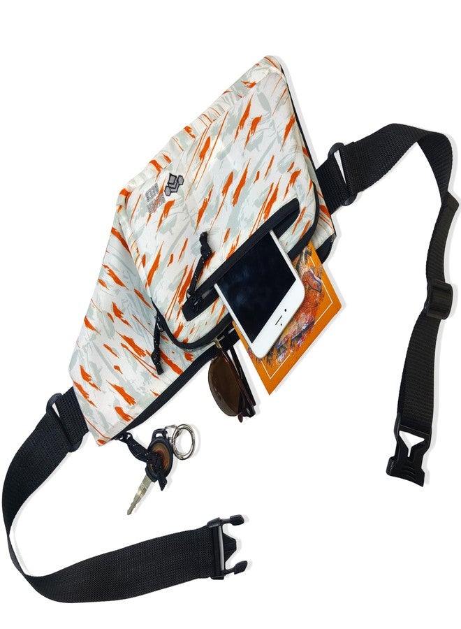 SILVER BEES White/Orange Sling Bag, Unisex Crossbody, Sleek & Portable Travel Bag for Work, Biking, Casual Wear, Cycling & Weekend Adventures, Rugged & Multi-Purpose. (White/Orange) - Image 5