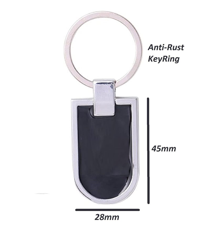 AUGEN Stainless Steel Alphabet Letter J Keychain Metal Initials For Car & Bike Gifting With Key Ring Anti-Rust (Pack Of 1) - Image 2