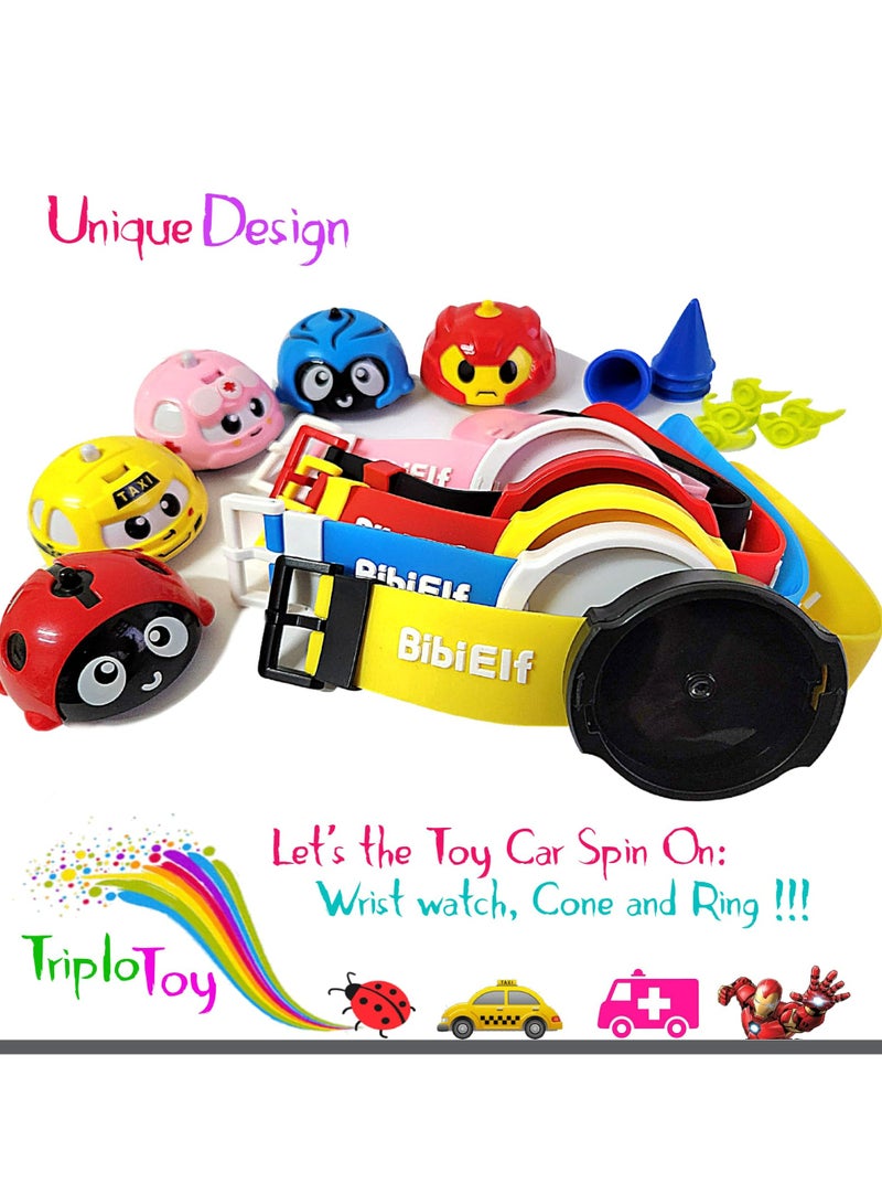 CMGTYYD Fidget Spinner and Wristwatch DIY Creative spinning top toy rotate on finger ring & cone - Gift for kids - Makes your Christmas, birthday special - Image 2